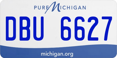 MI license plate DBU6627