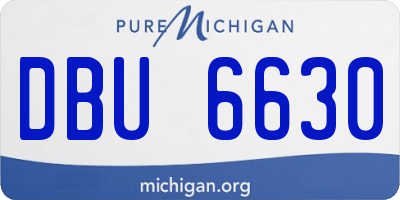 MI license plate DBU6630