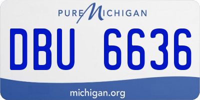 MI license plate DBU6636