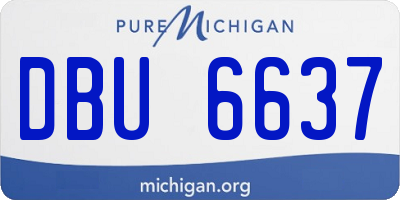 MI license plate DBU6637