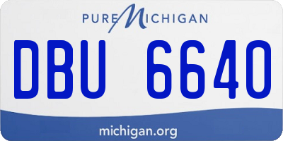 MI license plate DBU6640