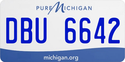 MI license plate DBU6642