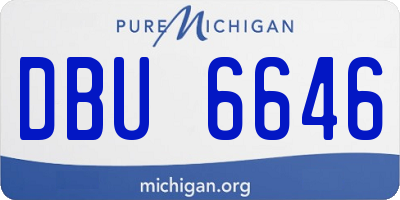 MI license plate DBU6646