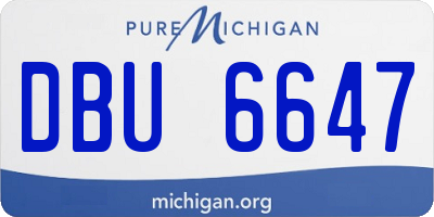 MI license plate DBU6647