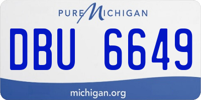 MI license plate DBU6649