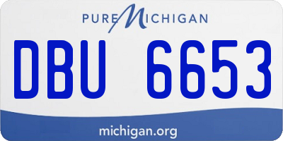 MI license plate DBU6653