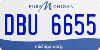 MI license plate DBU6655