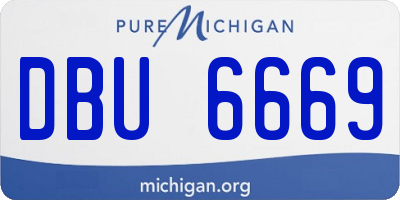 MI license plate DBU6669