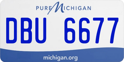MI license plate DBU6677