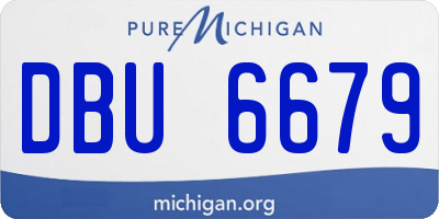 MI license plate DBU6679