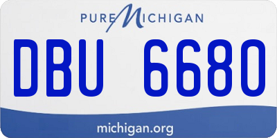 MI license plate DBU6680
