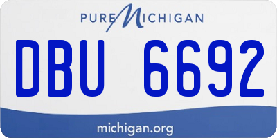 MI license plate DBU6692