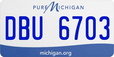 MI license plate DBU6703