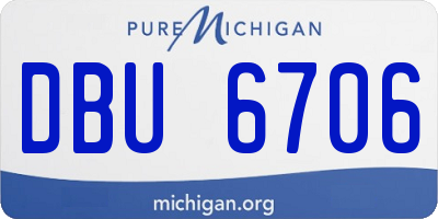 MI license plate DBU6706