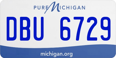 MI license plate DBU6729