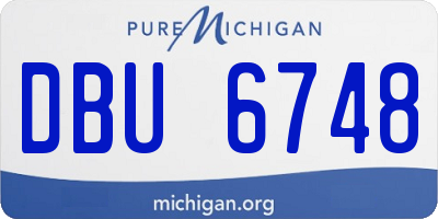 MI license plate DBU6748