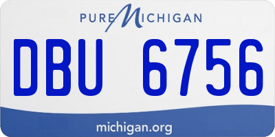 MI license plate DBU6756