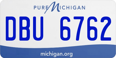 MI license plate DBU6762