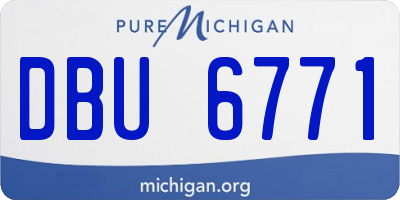 MI license plate DBU6771