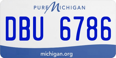 MI license plate DBU6786