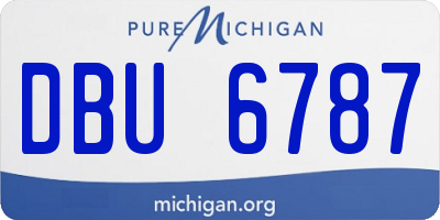 MI license plate DBU6787