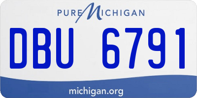 MI license plate DBU6791