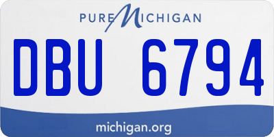 MI license plate DBU6794