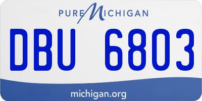 MI license plate DBU6803