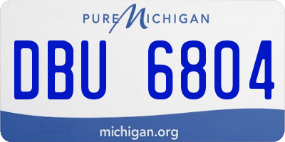 MI license plate DBU6804