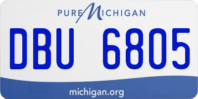 MI license plate DBU6805