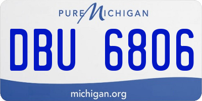 MI license plate DBU6806