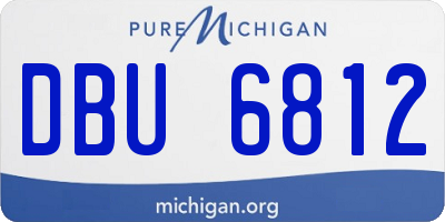 MI license plate DBU6812