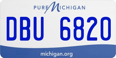 MI license plate DBU6820