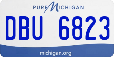MI license plate DBU6823