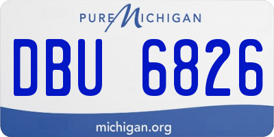 MI license plate DBU6826