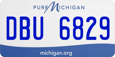 MI license plate DBU6829