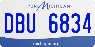 MI license plate DBU6834