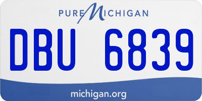 MI license plate DBU6839
