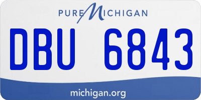 MI license plate DBU6843