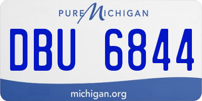 MI license plate DBU6844