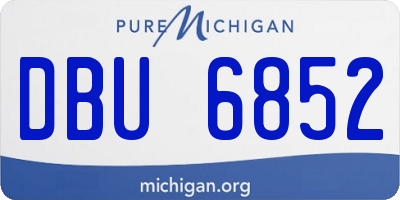 MI license plate DBU6852