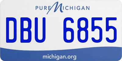 MI license plate DBU6855