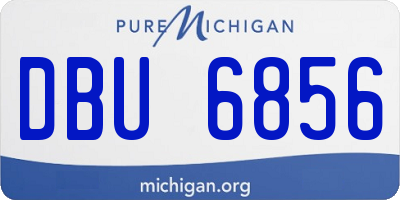 MI license plate DBU6856