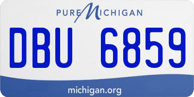 MI license plate DBU6859