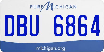 MI license plate DBU6864