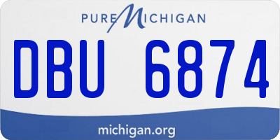 MI license plate DBU6874