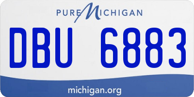 MI license plate DBU6883