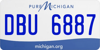 MI license plate DBU6887