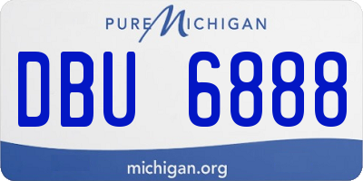 MI license plate DBU6888