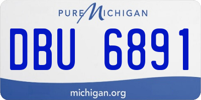 MI license plate DBU6891